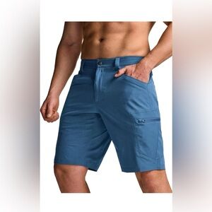 CQR Men's Quick Dry Stretch Hiking Cargo Shorts, Lightweight Water Resistant